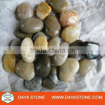 Colorful round pebbles cobble stone