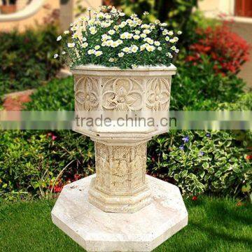 Stone Craving Custom Sized Granite Garden Stone Flower Pot photo-2
