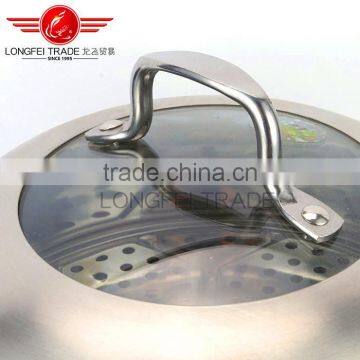 2016 New Design High Quality Stainless Steel Steamer Cooking Pot With Hollow Handles and Metal Lid photo-4