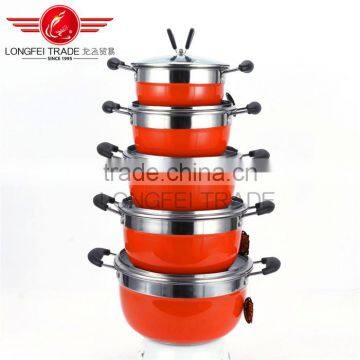 Special Design Economics Price Double Handle Stainless Steel Milk Cooking Pot photo-2