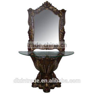 antique dressing table console table with mirror