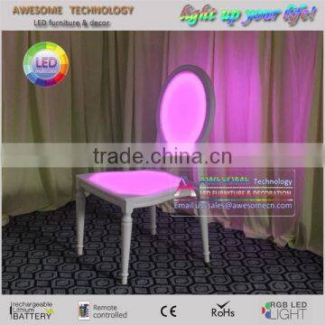 Aluminum led chair / luxury dining chair /banquet dining chair