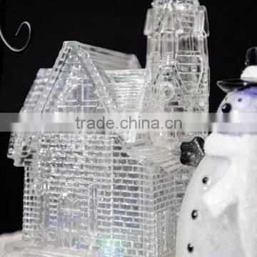 Acrylic Color Changing Snowman & Church Led Lamp Decorations Supplier photo-5