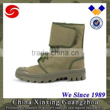 High quality Army Military Cotton canvas rubber boots with side zipper