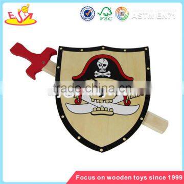 Wholesale new product wooden shield and sword toy popular kids wooden shield and sword toy W01B006