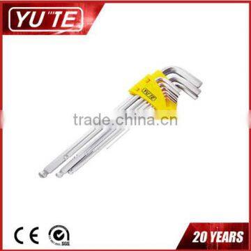 2017 Yute 9PCS long arm ball point allen key with popular prices