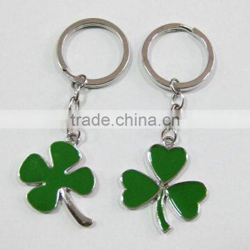 3 and 4 leaf clover keychain /keyring