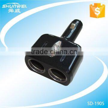 SHUNWEI 2 port rotation Car Socket with handle