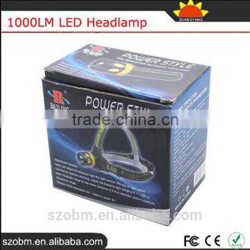 OEM XML-T6 LED Dimmable Zoom 1000 Lumen Frontal Head Torch Light Powerful Headlamp photo-6