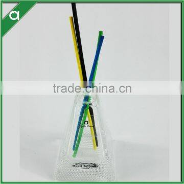 Engraved Long Triangle Yurt Glass Bottle for 80ml Reed Diffuser Oil photo-2