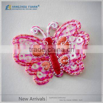 Custom Garment Butterfly Sequin Embroidery Badges photo-4