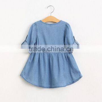 2016 Autumn Baby Denim Dress for Sweet Girls photo-4