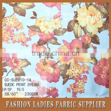 Shaoxing Cicheng Textile China Supplier Flower Garden Printed Hot Sale Suede Fabric photo-4