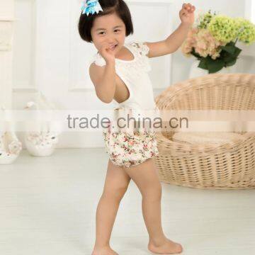 Summer Baby Flower White Top Lace Cotton Romper Wholesale Children's Boutique Romper photo-2