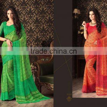 Printed Designer Art chiffon Saree