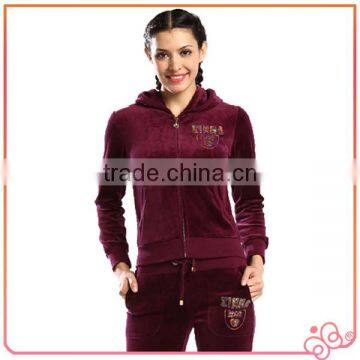 Comfortable Fitness velour sportwear for women, Korean wholesale fitness clothing