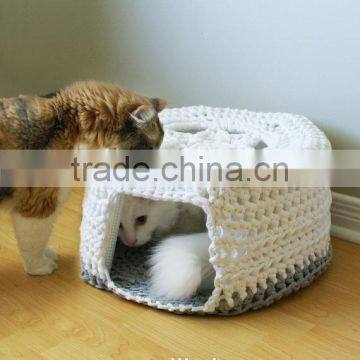 Crochet Pattern Acrylic Yarn Pet Cat Bed Cave House For Dog Pet Accessories Bed photo-2