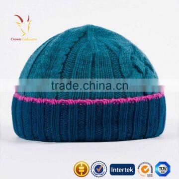 Cable Ribbed Wool Cashmere Mens Hat Styles photo-2