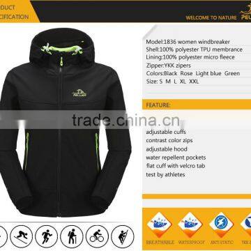 Twill Weave 100% Polyester Jackets Women 2017 Spring photo-6