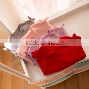 S32890W Children Knitted Sweater Girls Spring Cotton Casual Bowknot Pullover Sweater photo-6