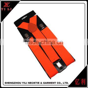 Solid Colorful Yellow Suspenders Elastic Braces photo-2