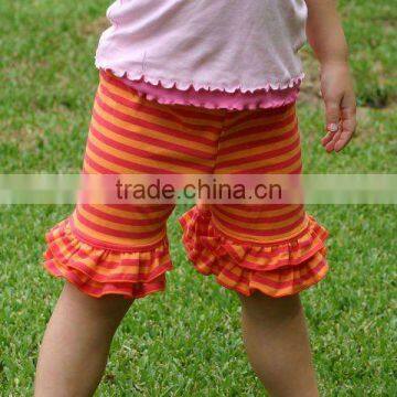 New 2014summer baby girls ruffled pure cotton stripe shorts comfortable girls girls ruffle pants