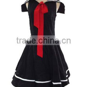 Apparel Walson Sey Ladies Knee Length Halter Cotton Cheap 1950s Vintage Dresses 6075-15 photo-2
