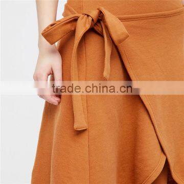 High Rise Fit Cotton Blend Skirt Styling Womens Camel Trousers photo-4