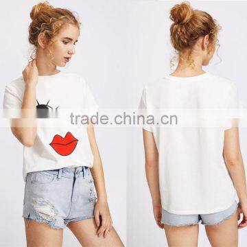 Wink Digital Printing Cute t Shirt Wholesale Cotton Clothes for Women photo-6