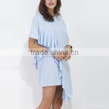 2017 New Fashion One-piece Loose Asymmetrical Dress photo-5