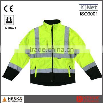 High Visibility Welding Jacket Men's Yellow Security Jacket With EN20471