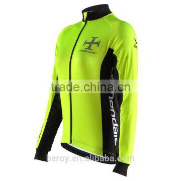 BEROY Custom Cycling Jersey Original, Neon Green Long Sleeve Cycling Clothing Set With Fleece Lining photo-2