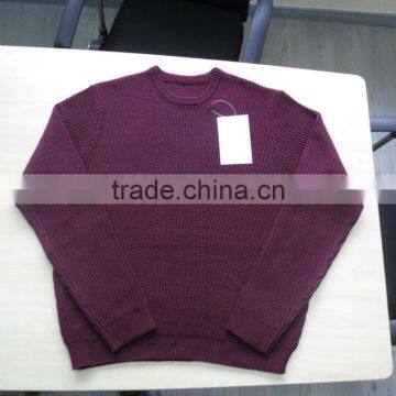 Purple fancy oullover casual men knitted sweater men