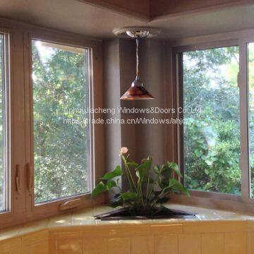 Double Glazed Wood Grain PVC Casement Window photo-2