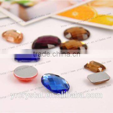 Crystal stone glass beads flat back no hotfix