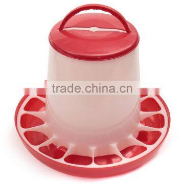 Hot Sale Plastic 169.518.5cm 1.5kg White+Red Plastic Feeder Baby Chicken Chicks Hen Poultry Feeder Lid Handle photo-3