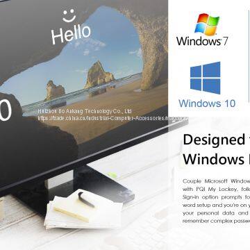 USB Fingerprint Reader for Windows 7,8 & 10 Hello, PQI My Lockey 360° Touch Speedy Matching Multi Biometric Fido Securit photo-3