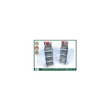 Metal indoor outdoor drink shelves for vodka display knocked down displays with 4 layer