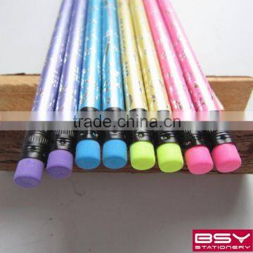 12 pcs HB roll printing pencil with eraser pencil with pvc box