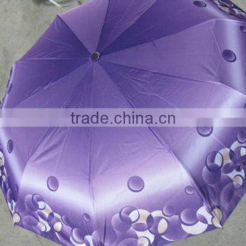 Auto Open and Close 3 Folds Umbrella With High Quality Any Colors photo-2