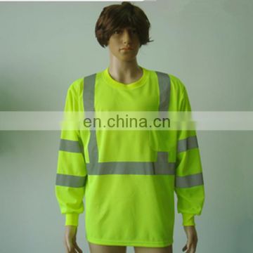 100%Polyester Long Sleeves Safety T Shirt