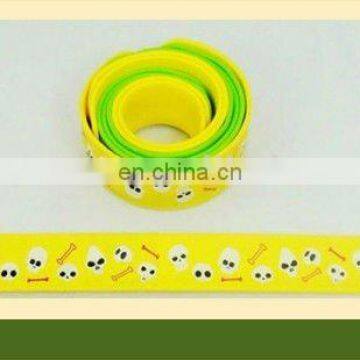 CG-BR334-2 Hot Sale Halloween Silicone Rubber Slap Bracelet