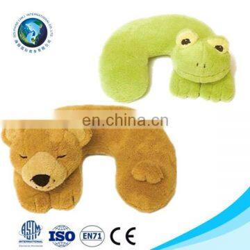 En71 Standard funny plush animal neck pillow cute u shape neck cushion