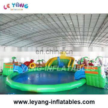 Dinosaur era Big size outdoor playground equipment Water slide toys for Kids and Adults