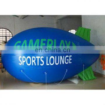 4m blue inflatable helium blimp Airship (cube or balloon) for advertising use with customized logos