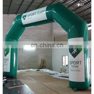 new style dark green color inflatable arch or gantry with detachable banners, customized colour artwork size