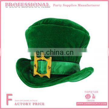 St. Patrick's Day New Design top hats wholesale Green Velvet Bulk Hat For Irish Party