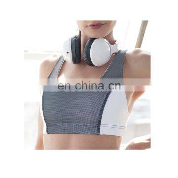 sports bra high impact fashion colors blocking yoga bra custom
