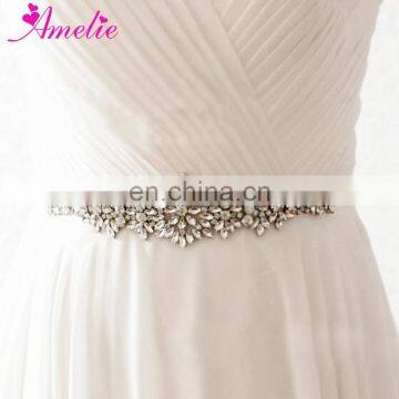 Handmade Shiny Rhinestone Wedding Crystal Belt Bridal Sashes Headband Party Gifts Wedding Dress Bride Belt Sashes Ivory Ribbons photo-2