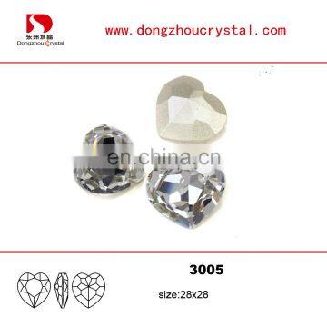 Transparent Clear Crysta Stone Beatuy Heart Shape Decorative